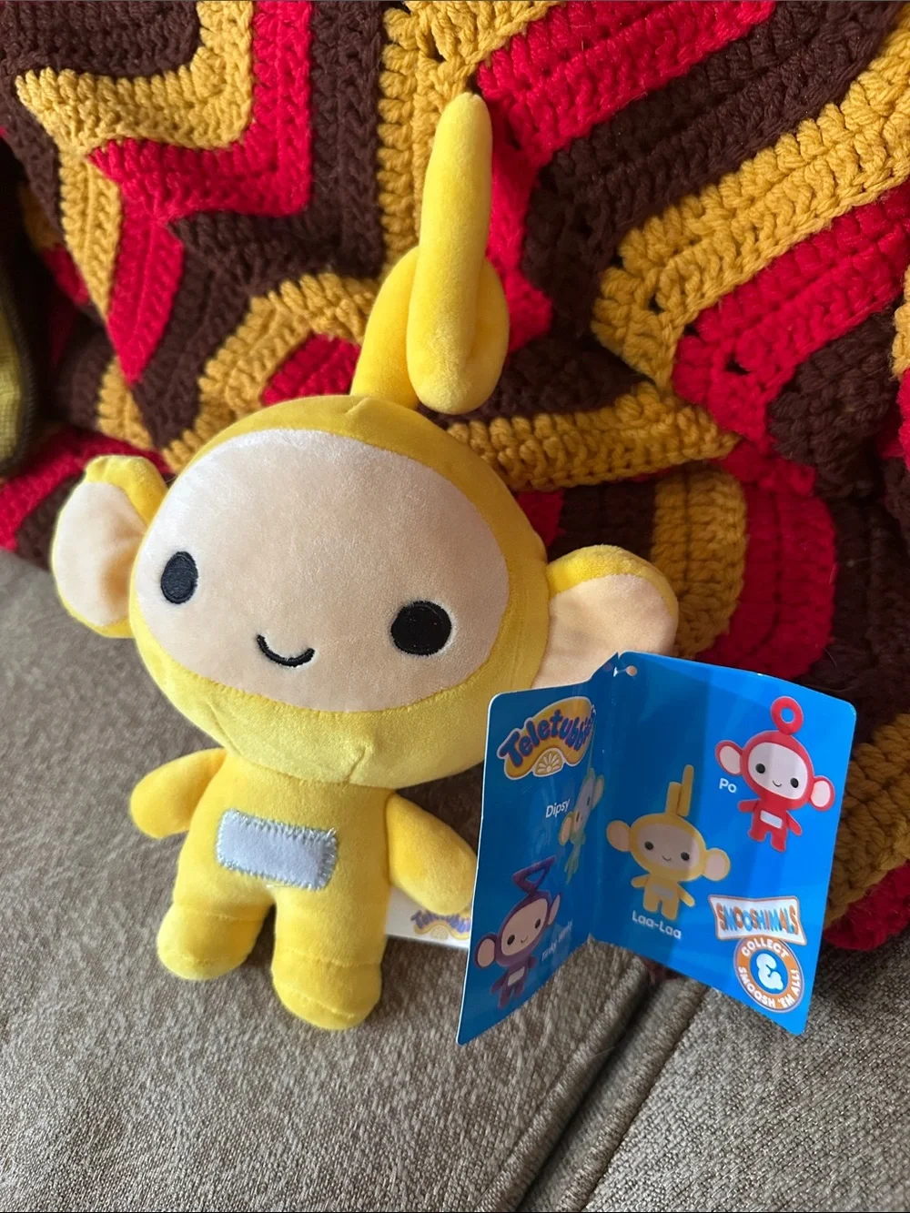 NWT Teletubbies Laa-Laa Yellow Smooshimals Plush Toy w/ Tags 2024